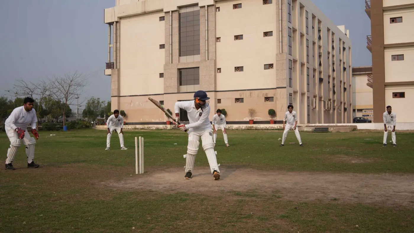 Cricket on the campus sports ground