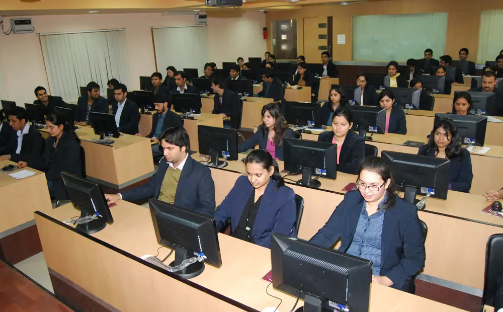 Information Resource Centre computer lab with students at workstations