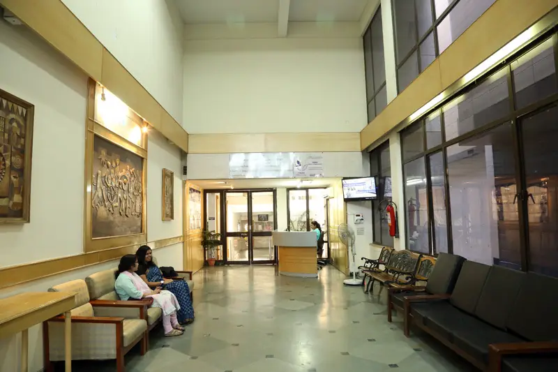 Reception lobby inside the main building