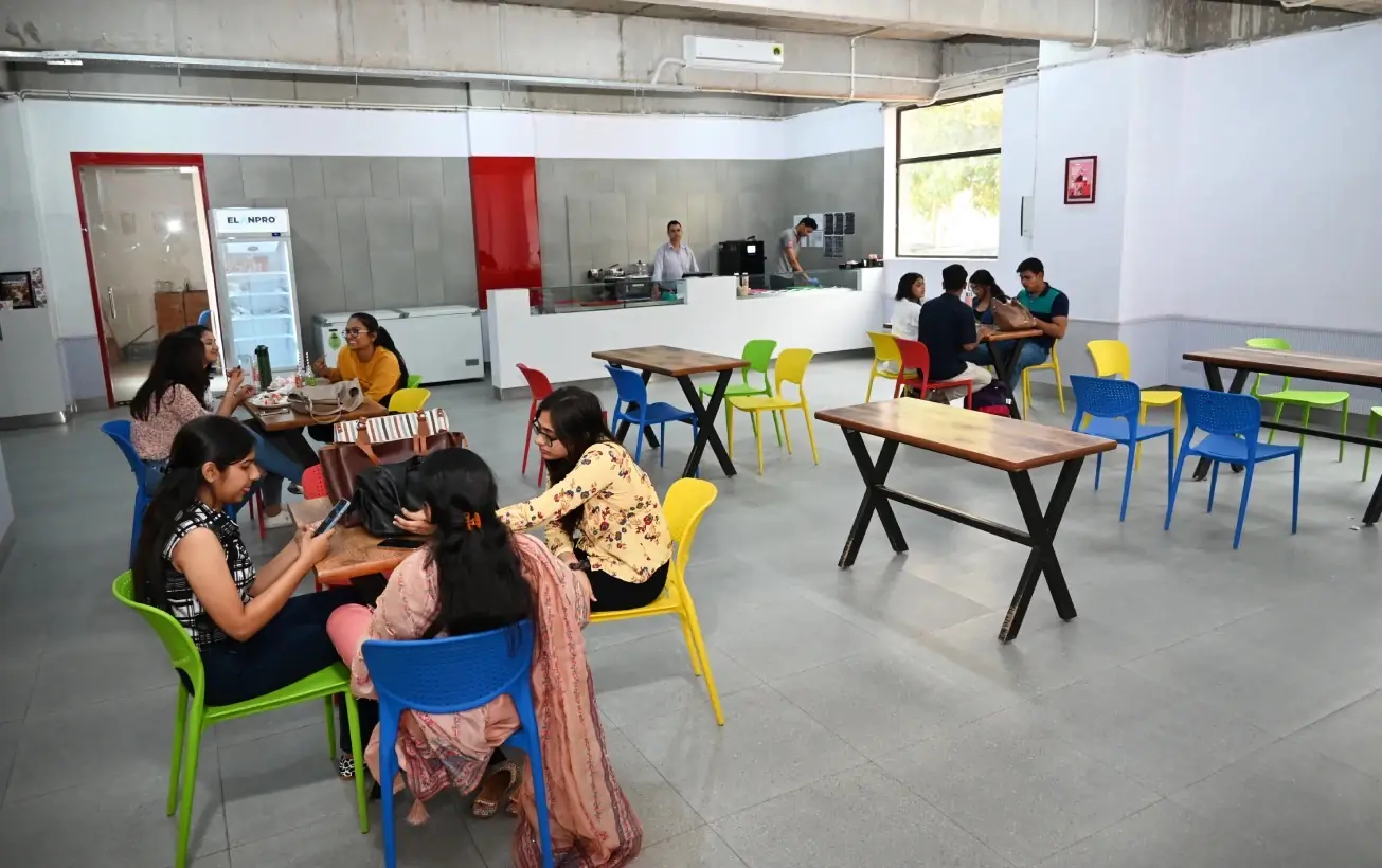 Campus cafe seating area