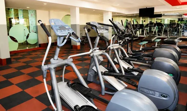 Gym with cardio machines