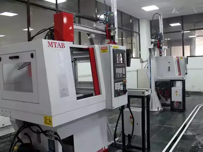 CNC machines in the advanced manufacturing lab