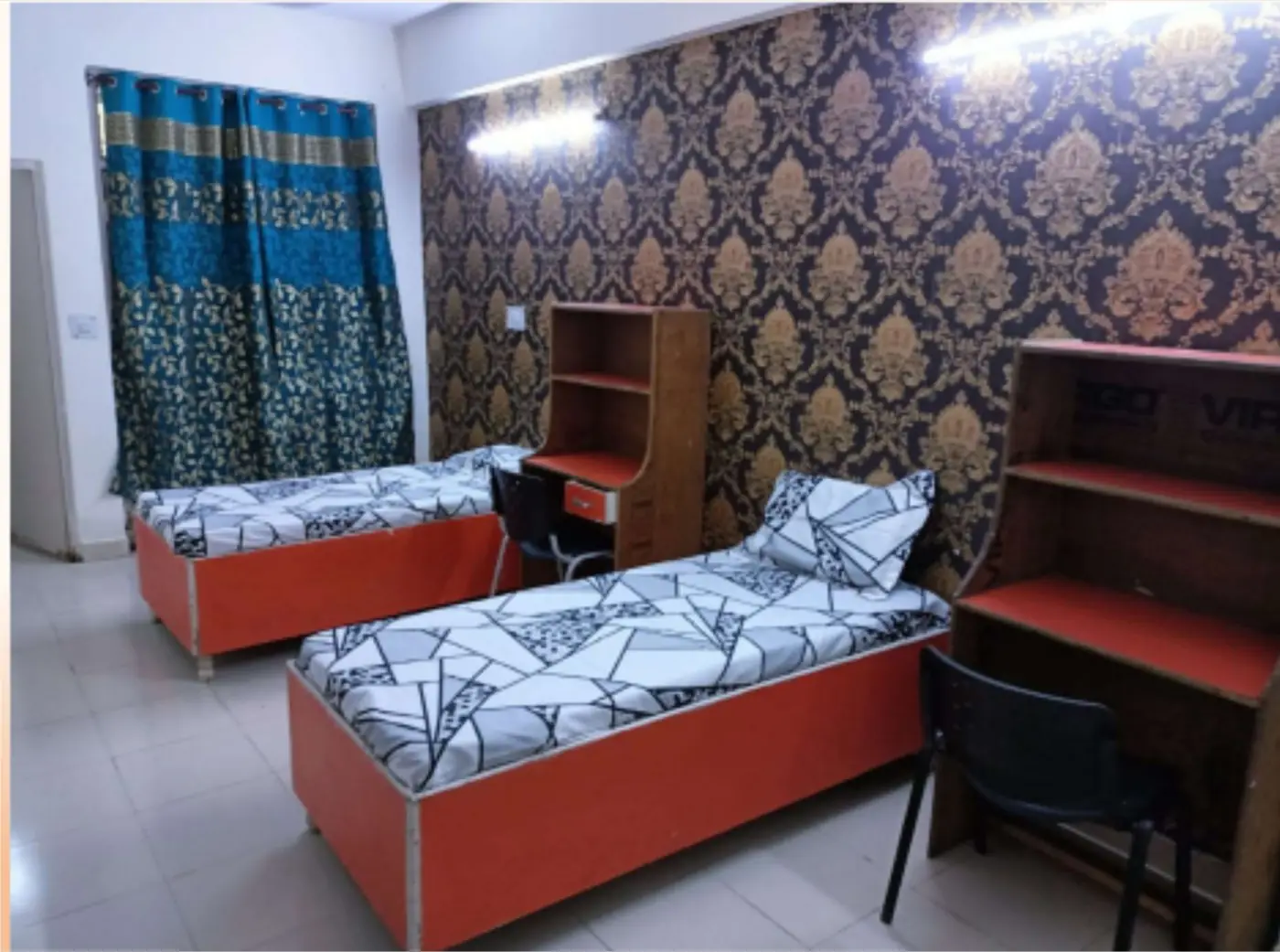 Twin-sharing hostel room
