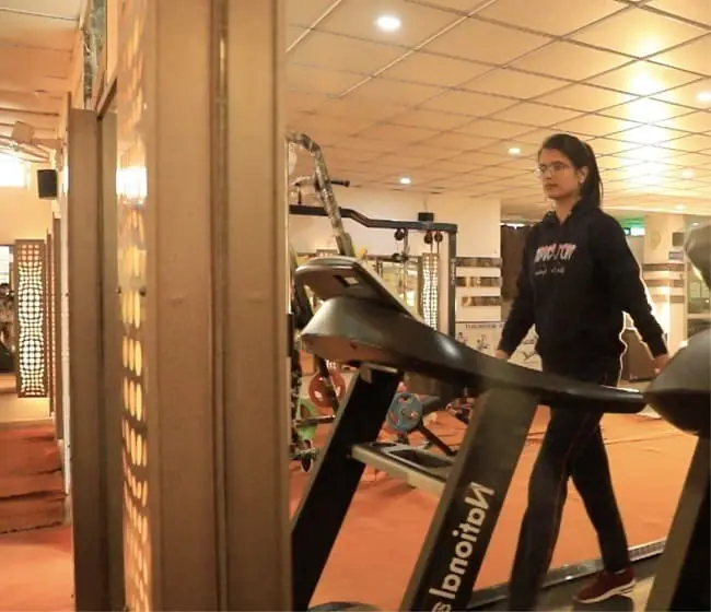 Gym with treadmills and equipment