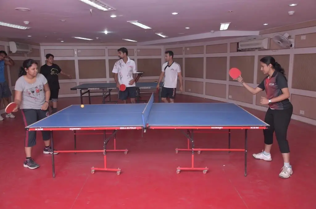 Indoor table tennis room