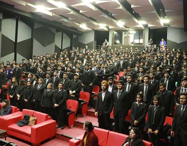 Auditorium with tiered seating