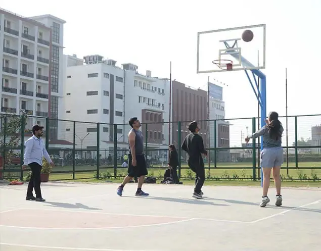 Outdoor basketball court