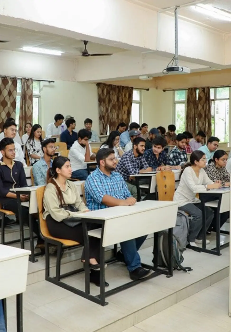 Classroom with students seated at desks