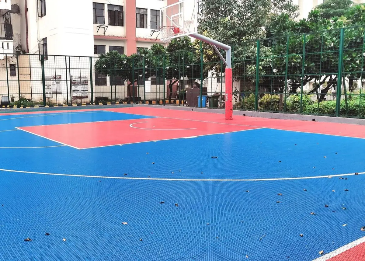 Outdoor basketball court