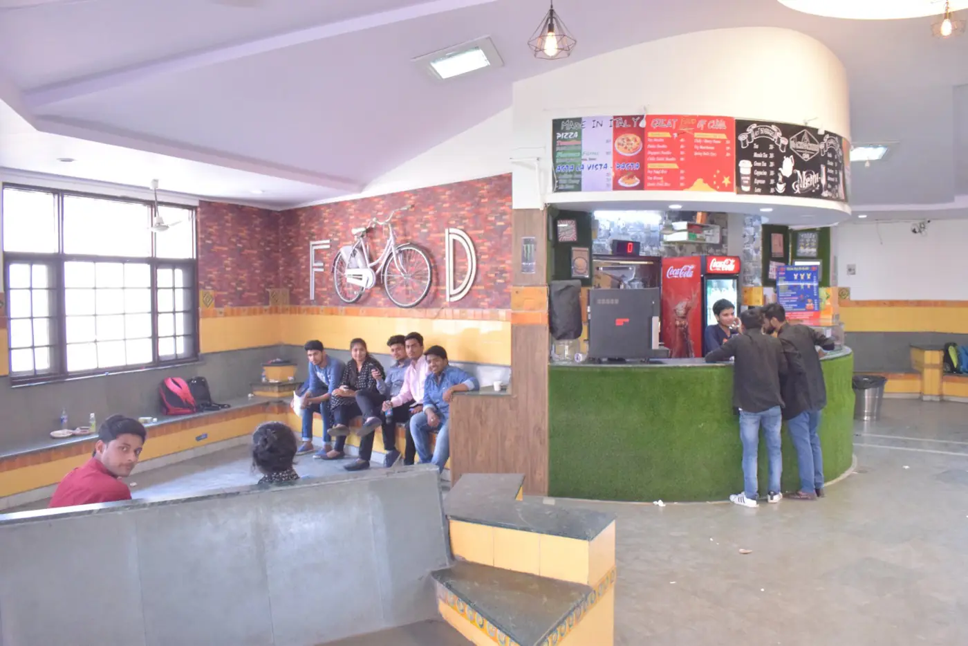 Indoor cafeteria and food counter, UG campus