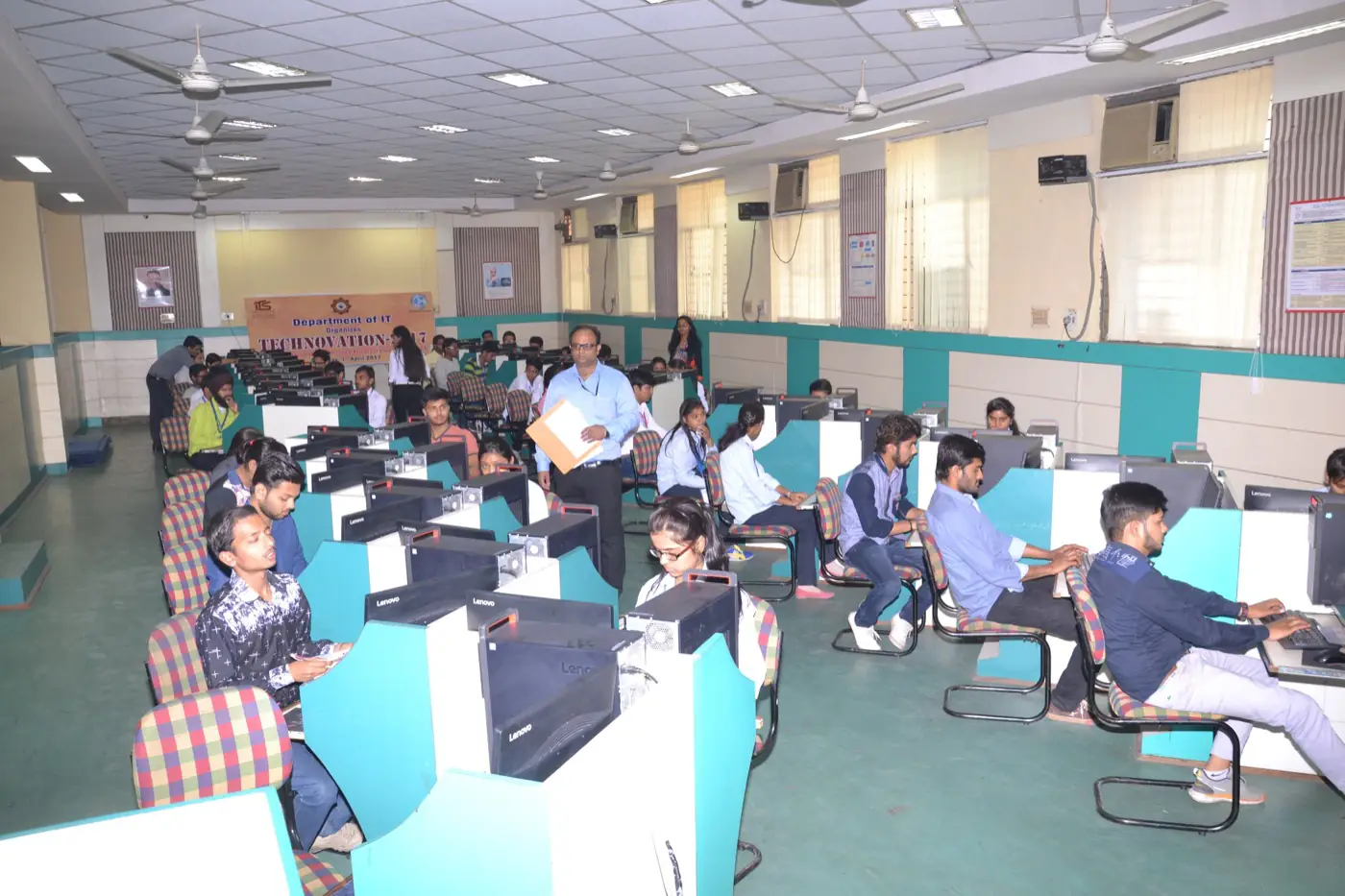 Computer lab with students, PG campus