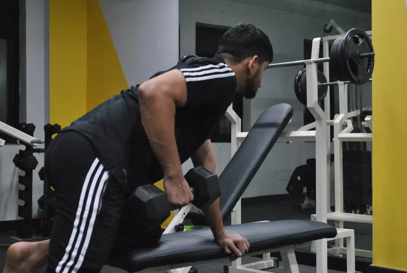 Campus gym with weight training equipment