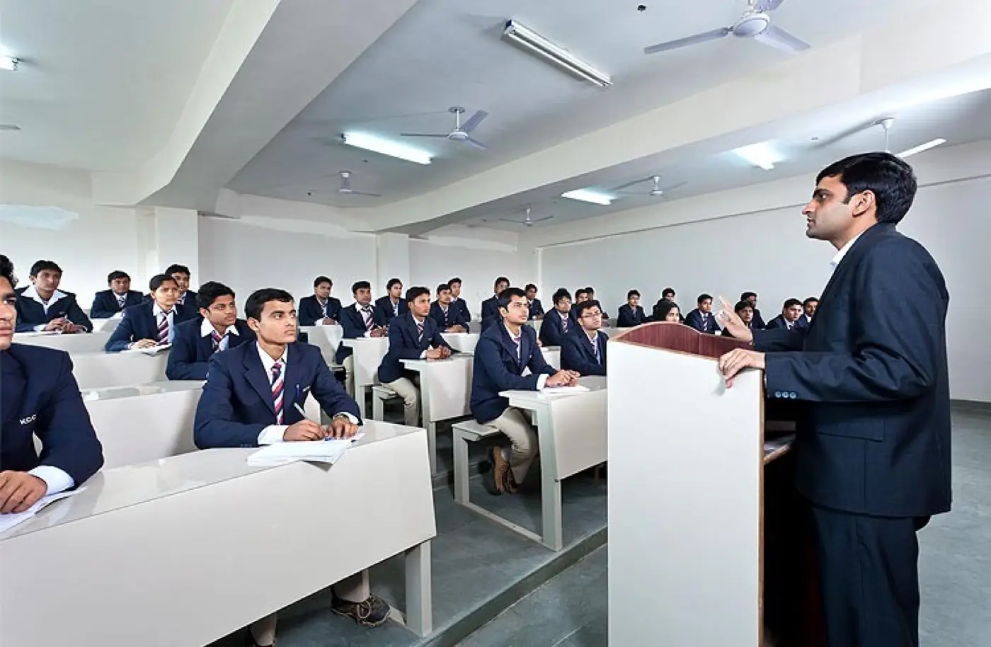 Lecture hall with students