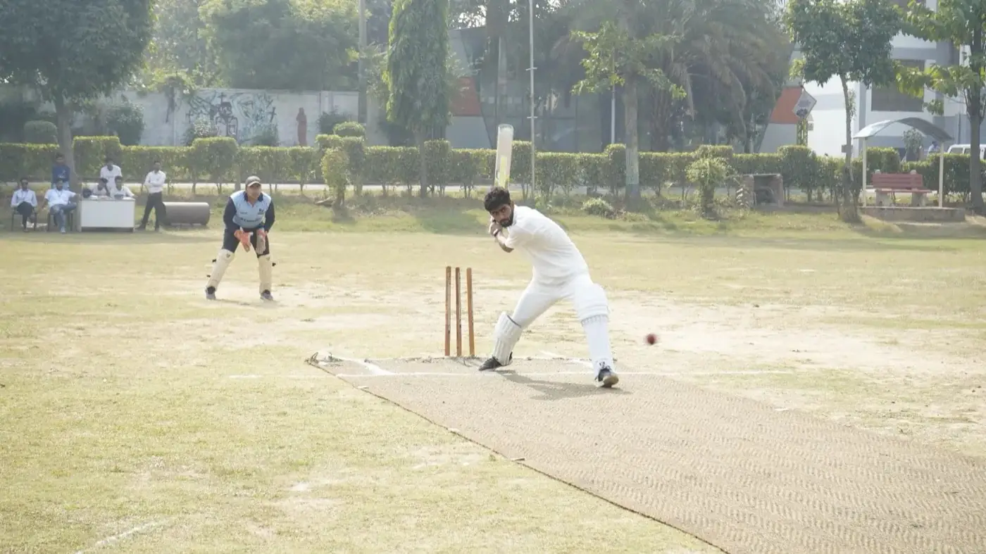 Cricket pitch on the campus sports ground
