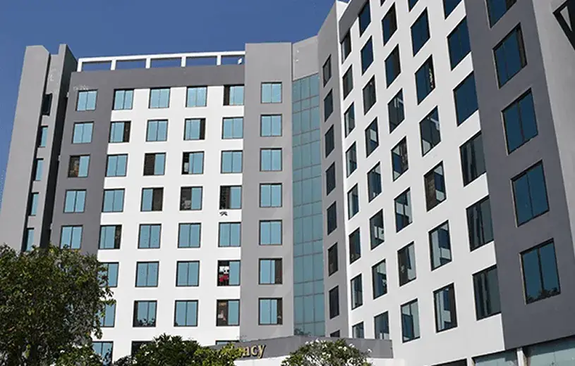 Hostel block exterior