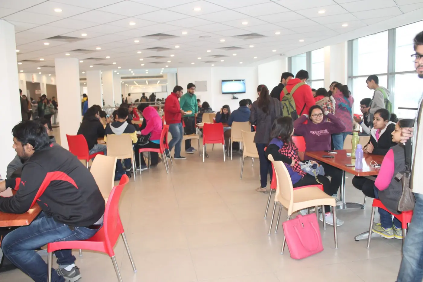 Campus cafeteria seating area