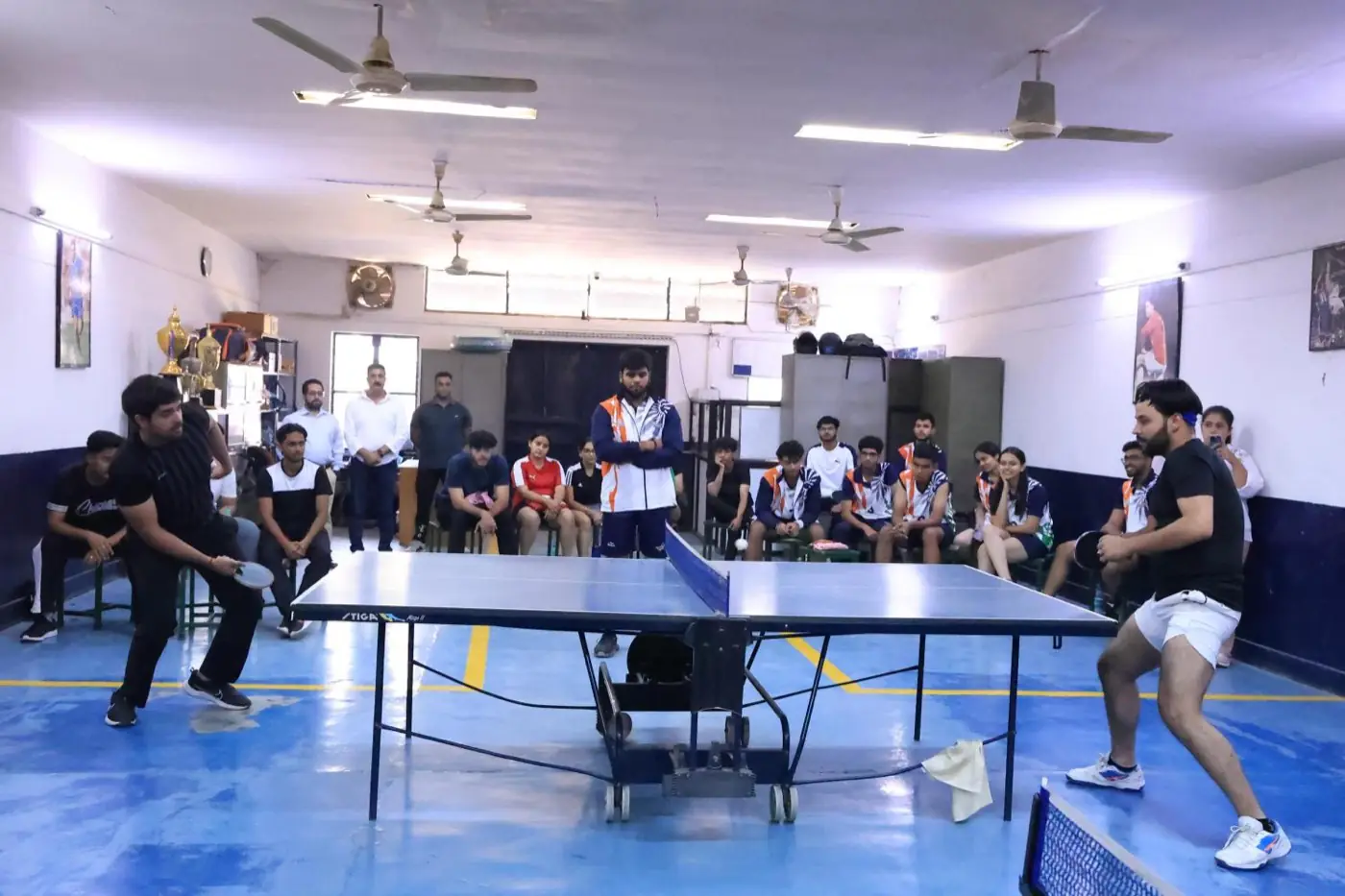 Indoor table tennis room
