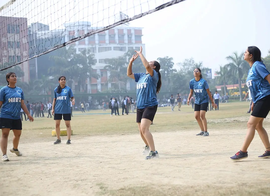 Volleyball on the campus sports ground
