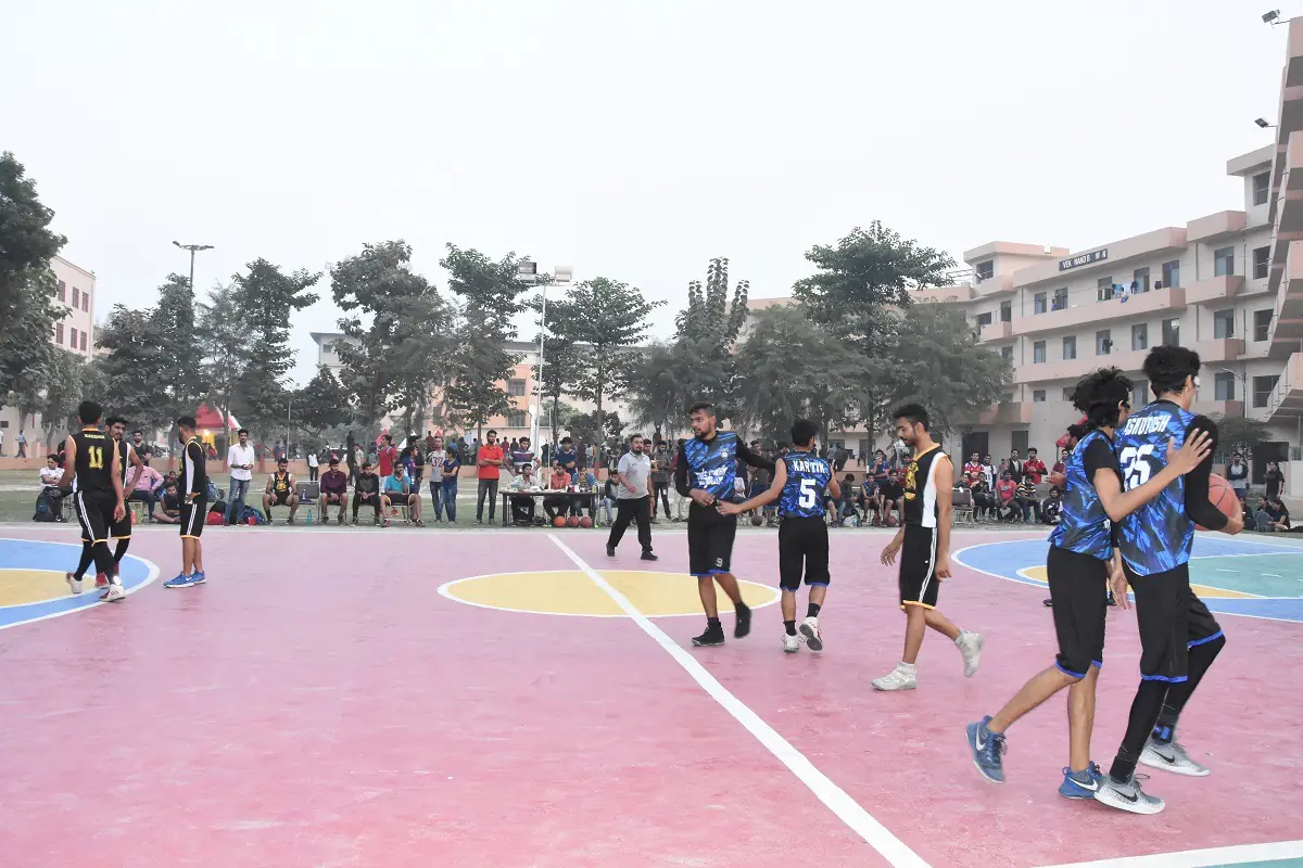 Outdoor basketball court